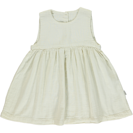 Sleeveless cream color dress for baby girl