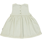 Load image into Gallery viewer, Creamy dress for baby girl with buttons at the back
