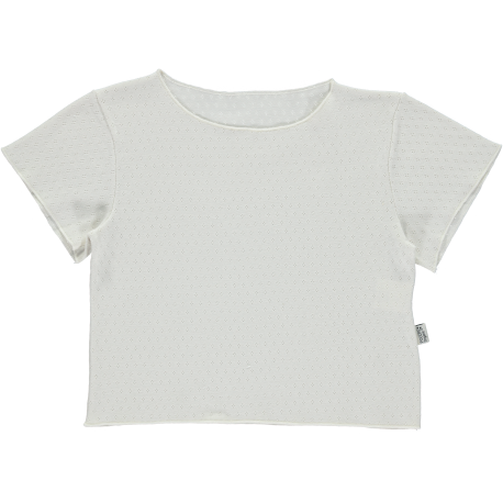 Cotton T-shirt for girls in white color