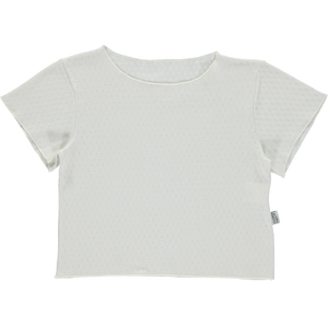 Cotton T-shirt for girls in white color