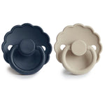 Load image into Gallery viewer, Silicone Baby Pacifier- Dark Navy/Sandstone 6-18M
